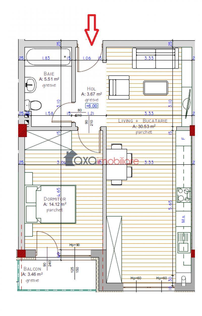 Apartament 2 camere de vanzare in Floresti