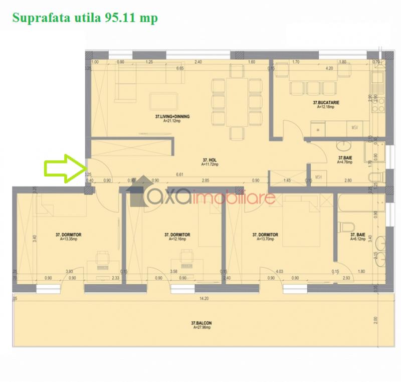 Apartment 4 rooms for sell in Cluj-napoca, ward Intre Lacuri